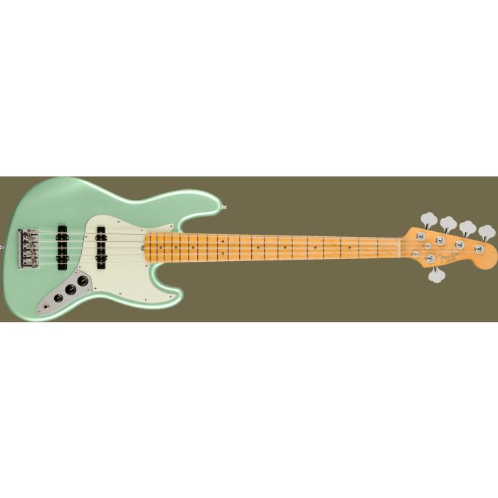 Fender American Professional II Jazz Bass® V, Maple Fingerboard, Mystic Surf Green