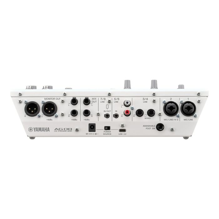 Yamaha White 8-Channel Mixer/USB Interface for IOS/Mac/PC