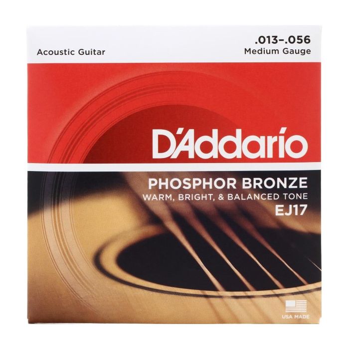 D'Addario EJ17 Phosphor Bronze Medium Acoustic Strings .013-.056