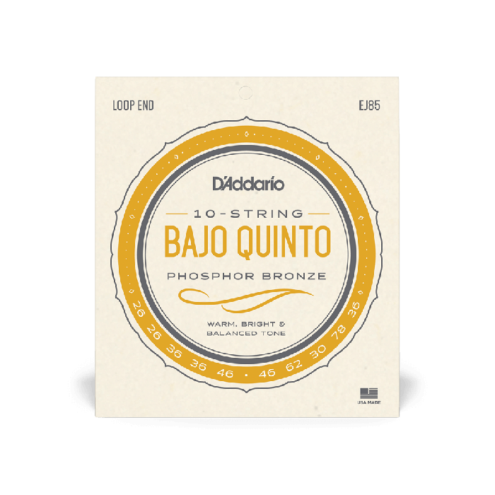 D'addario EJ85 Bajo Quinto Strings Phosphor Bronze