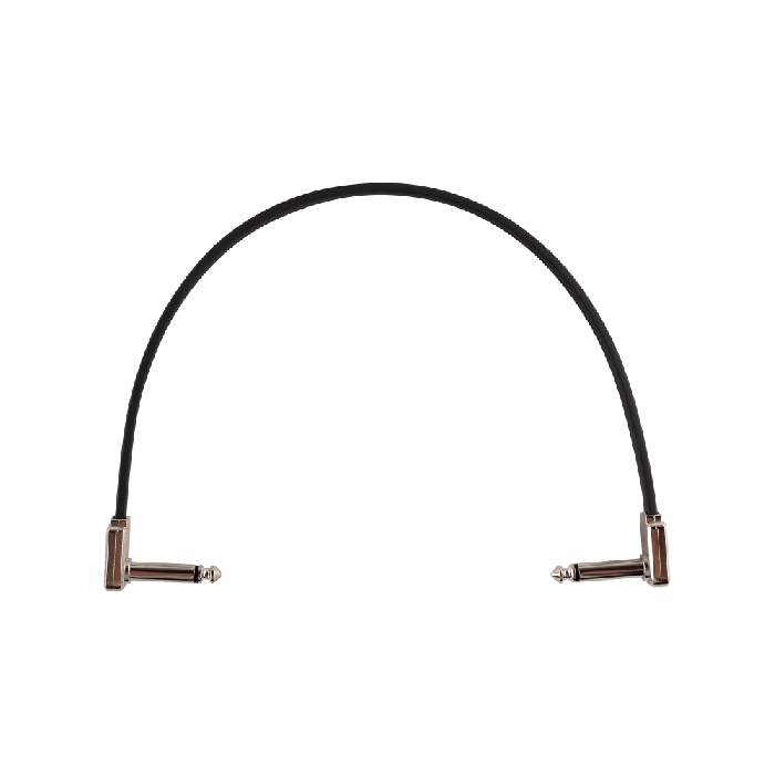 Ernie Ball 12” Single Flat Ribbon Patch Cable - Black