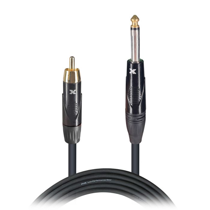 Prox PRXCPR25X10 10PCS 25 Ft. Unbalanced RCA Male to 1/4" Male High Performance Audio Cable