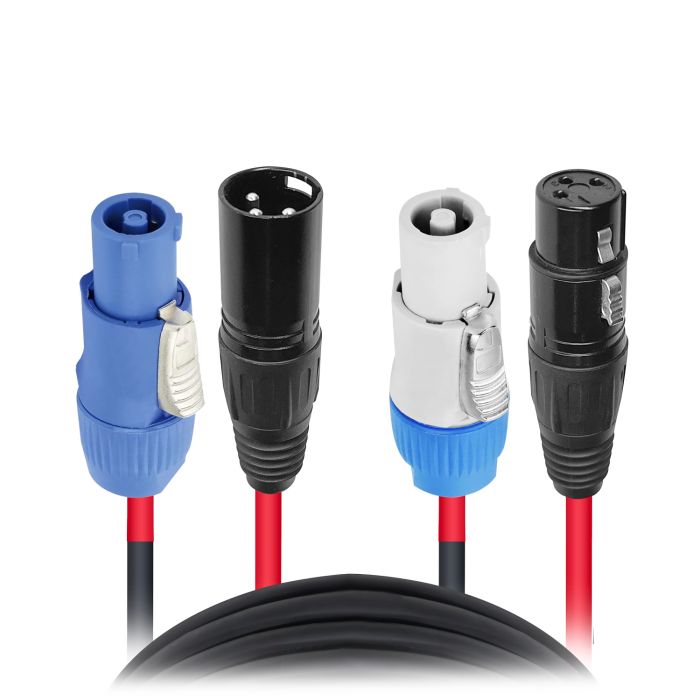 Prox PRXCPWC14XLR10X10 10PCS 10' Ft Dual 14AWG Powerkon to Dual XLR Combo Link Jumper Cable