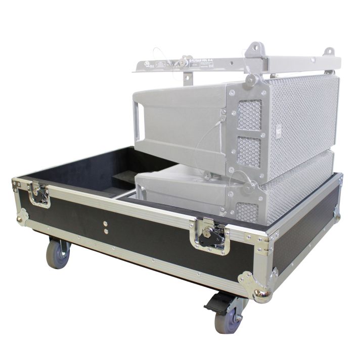 Prox PRXRCFHDL6ALAX4W Line Array Flight Case for 4 RCF HDL6-A HDL26-A Speakers W/Wheels