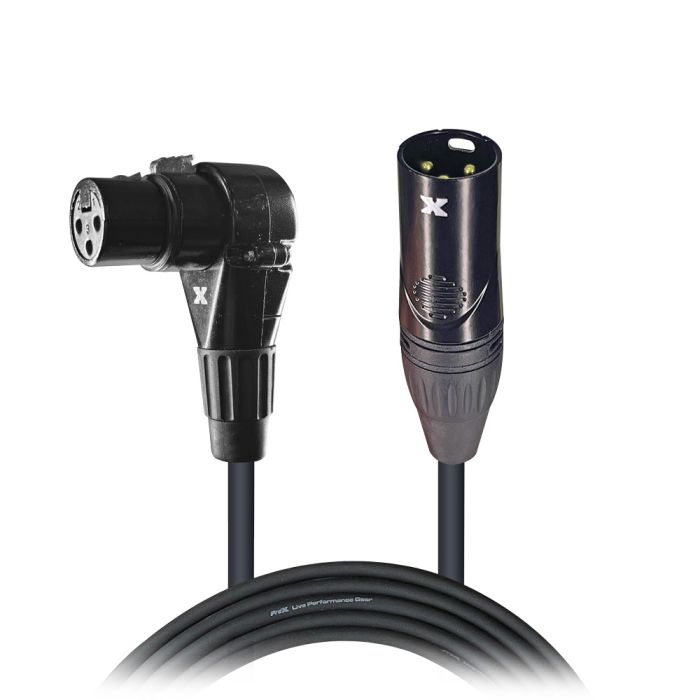 Prox PRXCXLR05FRX50 50PCS 5' Ft High Performance Right-angle XLR-F to XLR-M Audio Balanced Cable