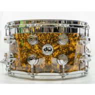 DW Top Edge Snare Drum - 8 X 14 inch - Gold Abalone FinshPly with Chrome Hardware