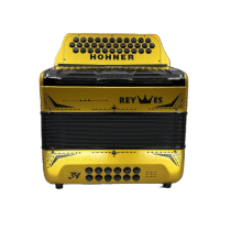 Hohner Anacleto Collection REY ESPECIAL FBbEb-YELLOW GUN/YELLOW Key of F (FA) 2 Voice Accordion