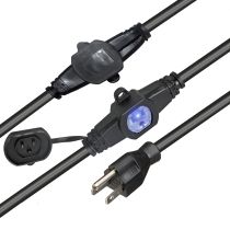 Prox PRXCMEP14529X4 4PCS 52' Ft. Male NEMA 120VAC to 9-Outet Female Edison 14/3AWG Power Extension Cable