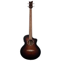 Acoustic Bass Deep Series 7 4-String Medium Scale Bass Spruce/ Mahogany Bourbon Fade - D7CE-BFT-4 image 1