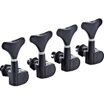 Ortega Die Cast Bass Guitar Tuning Machines 2L x 2R Gloss Black image 1