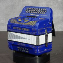 Settimio Soprani ART5SWNBLUEFTEAD 3-Row Diatonic Accordion - EAD, Blue Matte