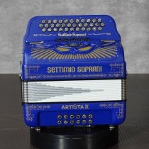 Settimio Soprani ART5SWNBLUEFTEAD 3-Row Diatonic Accordion - EAD, Blue Matte
