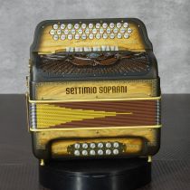 Settimio Soprani ARTTTOWOODFE 3-Row Diatonic Accordion - FBE/EAD 2-Tonos, Wood Finish