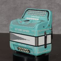 Settimio Soprani ARTTTREGLTGRNEF 3-Row Diatonic Accordion - FBE/GCF 2-Tonos, Teal
