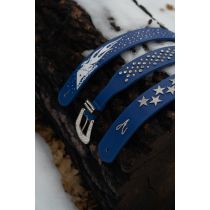 Alucinico Blue Rhinestone Stars Guitar Strap