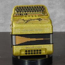 Settimio Soprani BEL5SWULTCGOLDFBE 3-Row Diatonic Accordion - FBbEb, Gold