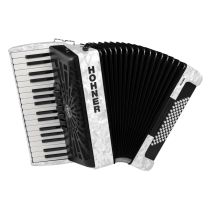 Hohner Bravo III 72 Chromatic Piano Key Accordion - Pearl White