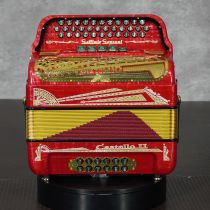 Settimio Soprani CAST5SWPIREDGCF 3-Row Diatonic Accordion - GCF, Red Pearl
