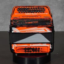 Settimio Soprani CASTTTSLUMBRREDEF 3-Row Diatonic Accordion - FBE/EAD 2-Tonos, Luminous Red