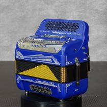 Settimio Soprani CASTTTSMNTBLUGF 3-Row Diatonic Accordion - GCF/EAD 2-Tonos, Blute Matte