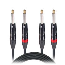 Prox PRXCDP03X50 50PCS 3' Ft. High Performance 1/4â€ TS Male to Dual 1/4â€ TS Male Unbalanced Audio Cable