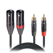 Prox PRXCDRXM10X10 10PCS 10 Ft. Unbalanced Dual RCA-M to Dual XLR3-M High Performance Audio Cable
