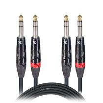 Prox PRXCDTRS5X10 10PCS 5 Ft. Balanced Dual 1/4" TRS-M to Dual 1/4" TRS-M High Performance Audio Cable