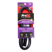 Prox PRXC5PDMX05X50 50PCS 5 Ft. DMX XLR5-M to XLR5-F High Performance Data Cable