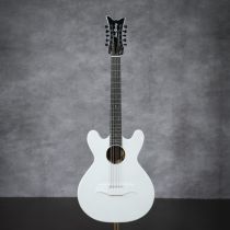 Jesus Garibay High-Gloss White Double-Cutaway Bajo Quinto