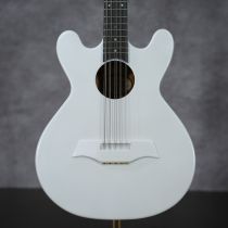 Jesus Garibay High-Gloss White Double-Cutaway Bajo Quinto