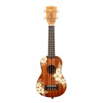 Hibiscus Mahogany Soprano Ukulele w/ Bag