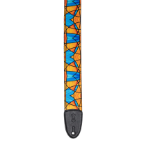 Levy&#039;s Stained Glass Guitar Strap-Orange and Blue