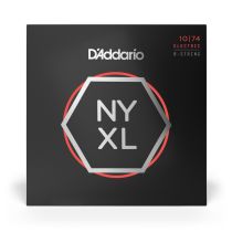 D&#039;Addario NYXL1074 Nickel Wound 8-String Electric Guitar Strings, Light Top / Heavy Bottom, 10-74