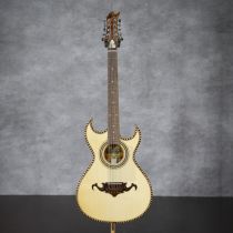 Pasaye Handcrafted Spruce & Caoba Thinline Double-Cutaway Bajo Quinto