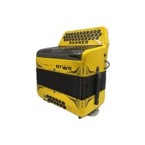 Hohner Anacleto Collection Rey Especial EAD Traffic Yellow  Key of E (MI) 2 Voice Accordion