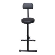 Prox PRXGIGCHAIRMK2 Portable Folding AV Operator DJ Keyboard Drum Height Adjustable Throne Chair with 13 in. Velvet Padded Cushi
