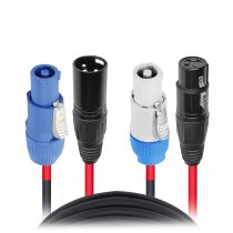 Prox PRXCPWC14XLR06X50 50PCS 6' Ft Dual 14AWG Powerkon to Dual XLR Combo Link Jumper Cable