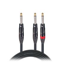 Prox PRXCPYP05X50 50PCS 5 Ft. 1/4" TS-M to Dual 1/4" TS-M High Performance Audio Cable
