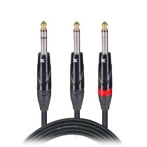 Prox PRXCSYP03X50 50PCS 3 Ft. Unbalanced TRS-M Stereo to Dual TS-M High Performance Audio Y Cable