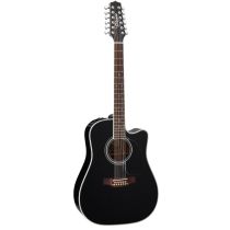 Takamine EF381SC 12 String Black with semi hard case 