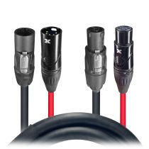Prox PRXCTR1125PDMX06X10 10PCS 6' FT Dual Powerkon to Dual DMX 5-PIN Combo Link Jumper Cable