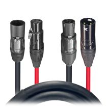 Prox PRXCTR112XLR10X5 5PCS 10' FT Dual Powerkon to XLR Dual Audio Combo Jumper Link Jumper Cable