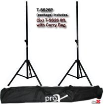 Prox PRTSS26P 8' (96") All Metal Speaker Stand Set of 2 W/Carrying Case