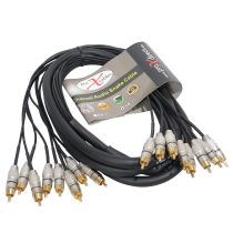 Prox PRXC8RCA10X50 50PCS 10&#039; FT Premium 8 Channel Snake 8x RCA Male to 8x RCA Male Cable