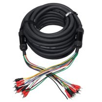 Prox PRXCMEDOOZA100 100&#039; ft 10 RCA Channel + 3 Power Cable for Marine and Car Audio - Medusa Style Cable