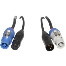 Prox PRXCPWC14DMX10X10 10PCS 10&#039; Ft Dual 14AWG Powerkon to Dual DMX Combo Link Jumper Cable
