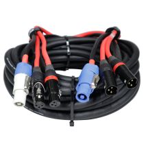 Prox PRXCPWC14DXLR50X3 3PCS 50&#039; Ft 14AWG Powerkon to Dual XLR Combo Link Jumper Cable