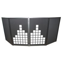 Prox PRXFSMETERX2 Sound Meter Facade Enhancement Scrims - White Print on Black | Set of Two