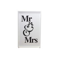 Prox PRXFSMRMRS Mr and Mrs Facade Enhancement Scrim - Black Script on White | Set of Two
