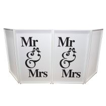 Prox PRXFSMRMRS Mr and Mrs Facade Enhancement Scrim - Black Script on White | Set of Two